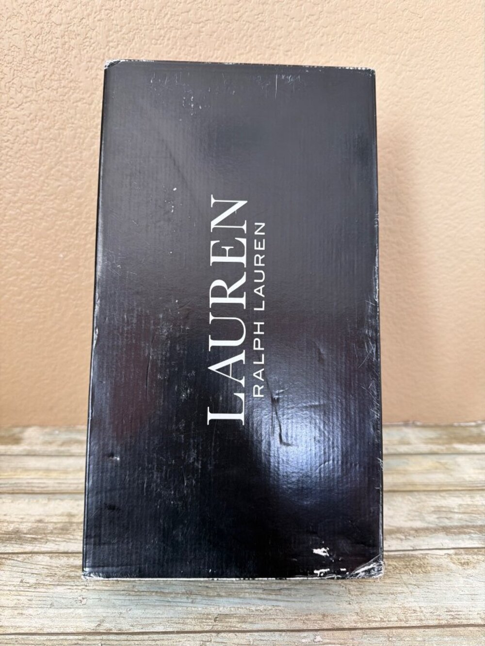 Ralph Lauren Roxanne Block Heel Slide Sandals Tan Leather Sz 11 New in Box - Picture 14 of 15
